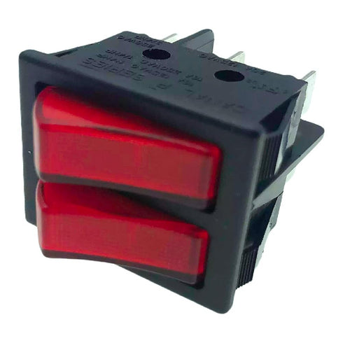 Rocker Switch 16A 20A Canal R Series, 6 Pin Electric Space Heater Replacement for Lakewood Delonghi