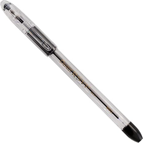 Pentel RSVP Medium Point Pens, 1.0mm - 12 Pack of 6 Black & 6 Blue Ballpoint Pens