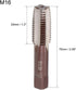 uxcell Metric Hand Tap M16 Thread 2 Pitch 4 Straight Flutes H2 Alloy Tool Steel Bottom & Taper Screw Tap Set Tapping Tools for Repairing 1 Pair