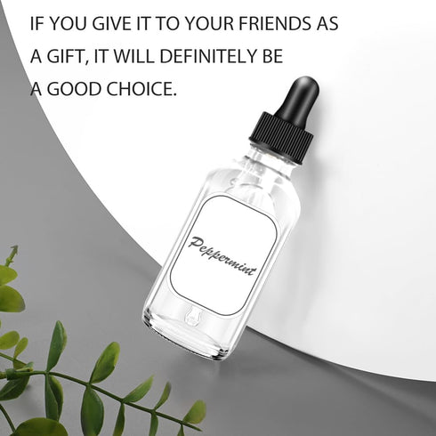 2 oz Clear Glass Dropper Bottle 2 Pack, Leakproof Tincture Bottles with Measured Dropper, Labels & Funnel