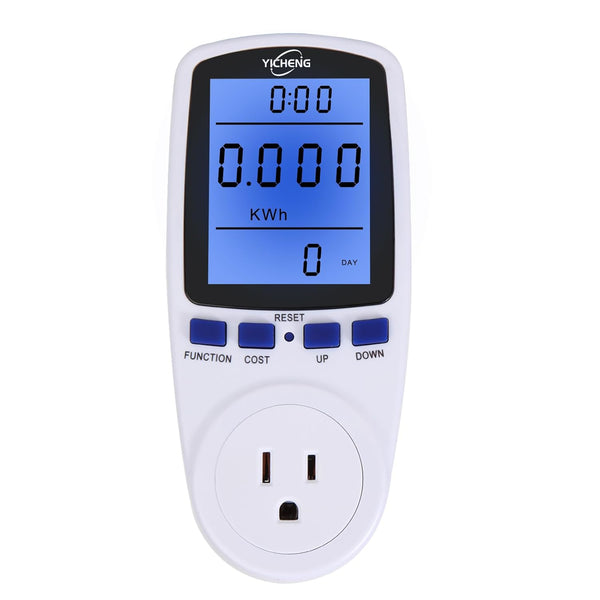 YICHENG Electrical Usage Monitor, Watt Meter, Power Meter with Overload Protection, 7 Modes Display (Blue)