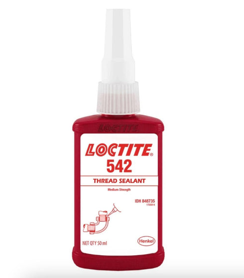Loctite 542 Liquid Thread Sealant, 50 mL Bottle, Brown