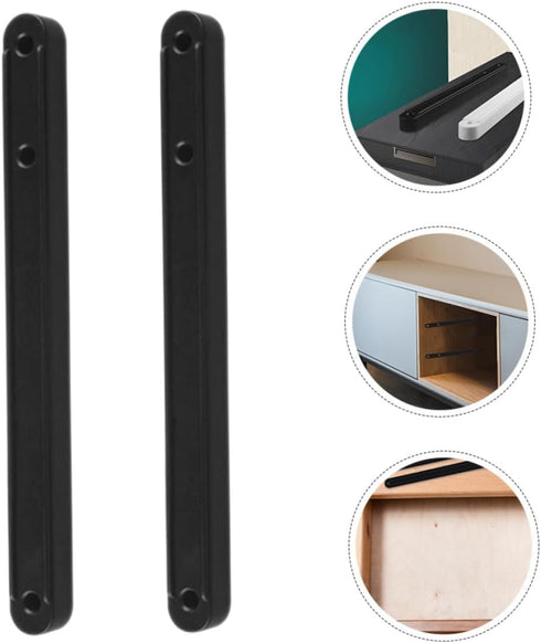 2pcs Kisangel Side Mount Drawer Slides with Wheels for Cabinet Wardrobe Bedside Dresser Track Guide Replacement Parts