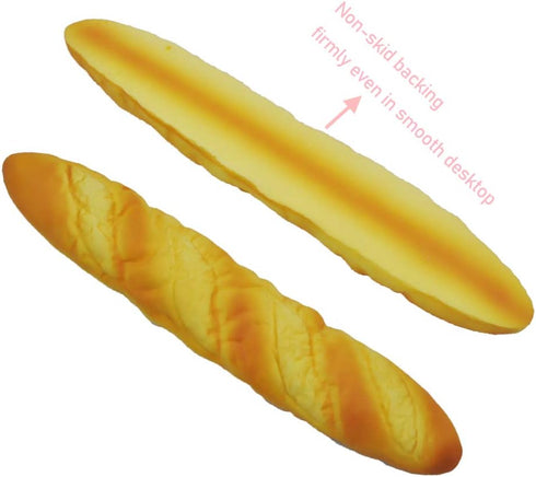 JIANEEXSQ Memory Foam Keyboard Wrist Rest Pad - Soft Toast Bread Baguette Shape Anti-Skid Support for Office Computer,