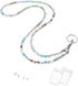 C&L Accessories Lanyard for ID Badges Holder, Beaded Cute Lanyard for Keys, Neck Lanyards for Women (Amazonite Stone)