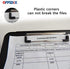 OFFIDIX A4 Plastic Folder Clipboard - Foldover Clipboard for School, Home, and Office (Black)