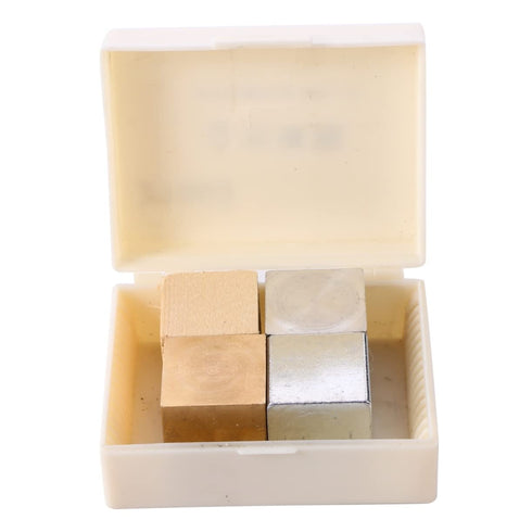 Zerodeko 4pcs Science Lab Equipment Metal Density Blocks Aluminum Iron Copper Elements