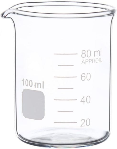 Glass Measuring Low Form Beaker Set - 50ml, 100ml, 250ml Borosilicate Lab Beaker Set