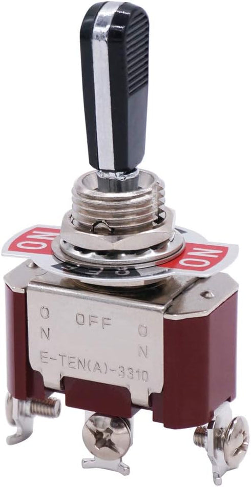 Twidec Heavy Duty Rocker Toggle Switch 16A 250V - SPDT 3 Position ON/Off/ON Switch with Black Handle