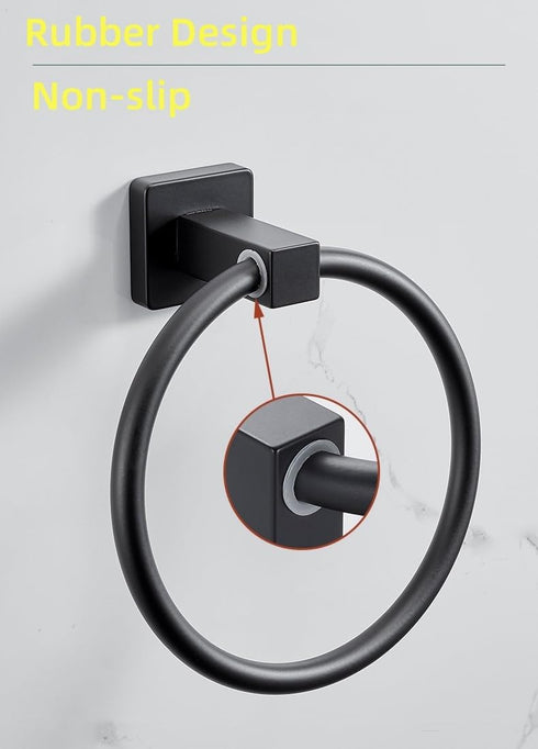 Towel Ring, Stainless Steel Hand Towel Holder,Modern Round Wall Hand Bathroom Washcloth Holder for Bathroom