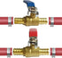 2PCS LF Brass 1/2 Inch PEX Barb Full Port Shut Off Ball Valve Pipe Crimp Fitting for Hot and Cold Water