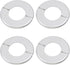 4 Pcs Wall Split Flange, ABS Round Self-Adhesive Escutcheon Plate for 2.5"/64mm in Silver