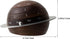 Wooden Rotating Perpetual Desk Calendar with Vintage Earth and Planet Design, Minimalist Office and Home Desktop