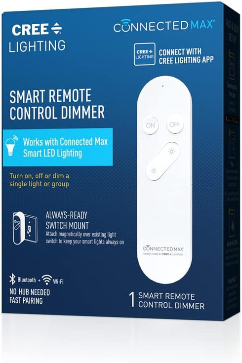 Dimmer, Dimmer, Bulb, 1 Cree Connected Max Smart Remote Control & Remote Control Compatible with Any Connected Max