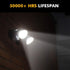 6222W 3500 32 28 LUTEC Lumen Watt LED Dual-Head Floodlight Outdoor, Full Metal Design, Waterproof Exterior Security