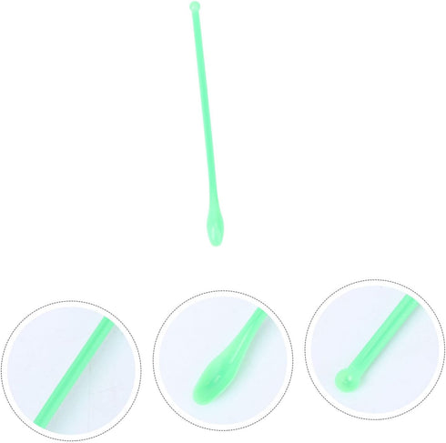 100 Pcs Mixing Cucharas Desechables, Plastic Mixing Spatula, Lab Mixing Spatulas, Scraper Coffee Experimental Scoop