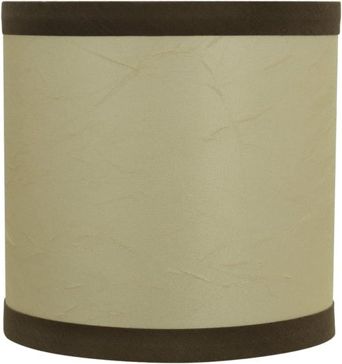 Aspen Creative 31194B Small Clip-On Drum Lamp Shade in Beige and Brown, 5" Top