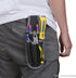 Tool Belt, 4 Pockets Tool Pouch for Organization, with Metal Belt Clip Attachment for Craftsmen, Electrician, Gardener