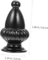 Angoily 2pcs Decorative Lamp Finial Knob for Floor Table Lamps Elegant Black Aluminum Design Easy to Install for DIY