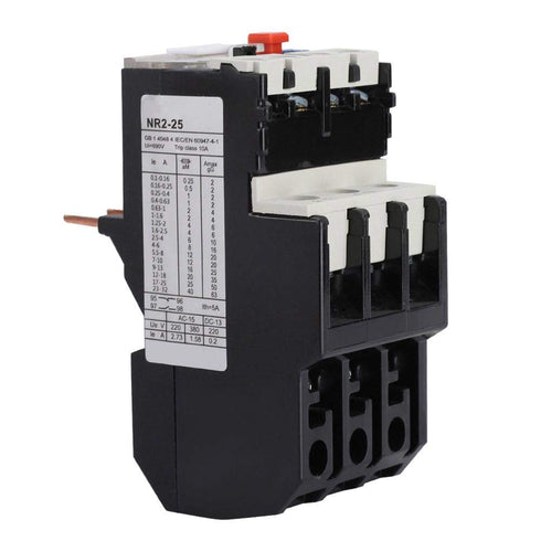 NR2-25 Professional Thermal Overload Relay, Electric Thermal Relay with Adjustable Motor (9-13A)