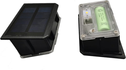 4 Pack (4 Pack) GOODFOEVER Solar Light Replacement Top for Outdoor Fence and Wall, Waterproof Insert