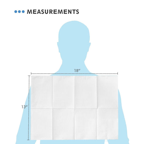 500 3 13"x18" Dental Bibs PCS Disposable Dental Bibs Ply Waterproof Tattoo Bibs for Dentist Clinic Nail Salon Tattoo