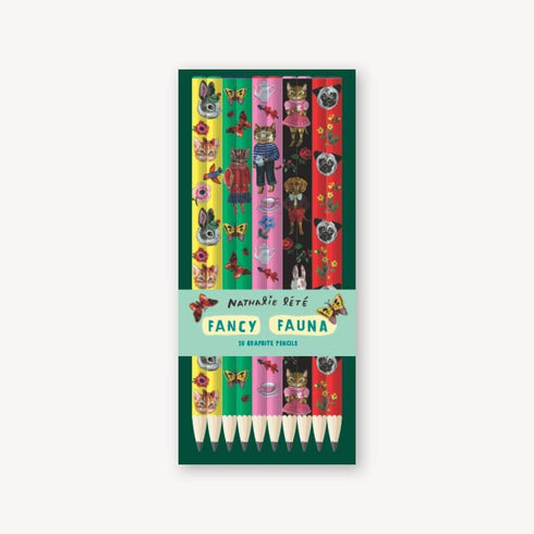 Chronicle Books Fancy Fauna, 10 Graphite Pencils