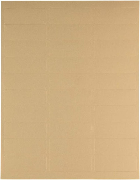 JAM PAPER Standard Mailing Return Address Labels, 1 x 2 5/8, Gold Metallic, 120 Labels/Pack