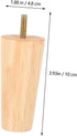 4pcs NUOBESTY Solid Wood Furniture Legs Natural Tapered Replacement Sofa Table Cabinet Feet with Floor Protection Pads