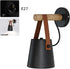 Dimmable 5. 5. inch (13 13 cm), 110240V LED Wall Sconce Vintage Industrial Wooden Wall Light Fixture