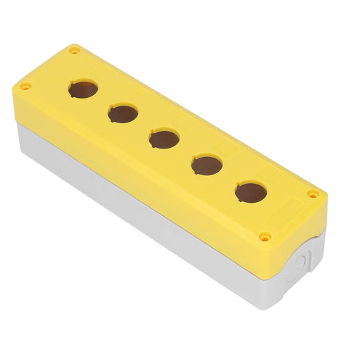 Hyuduo Waterproof Push Button Box Control Station Case Switch Shell with 5 Holes for Equipment