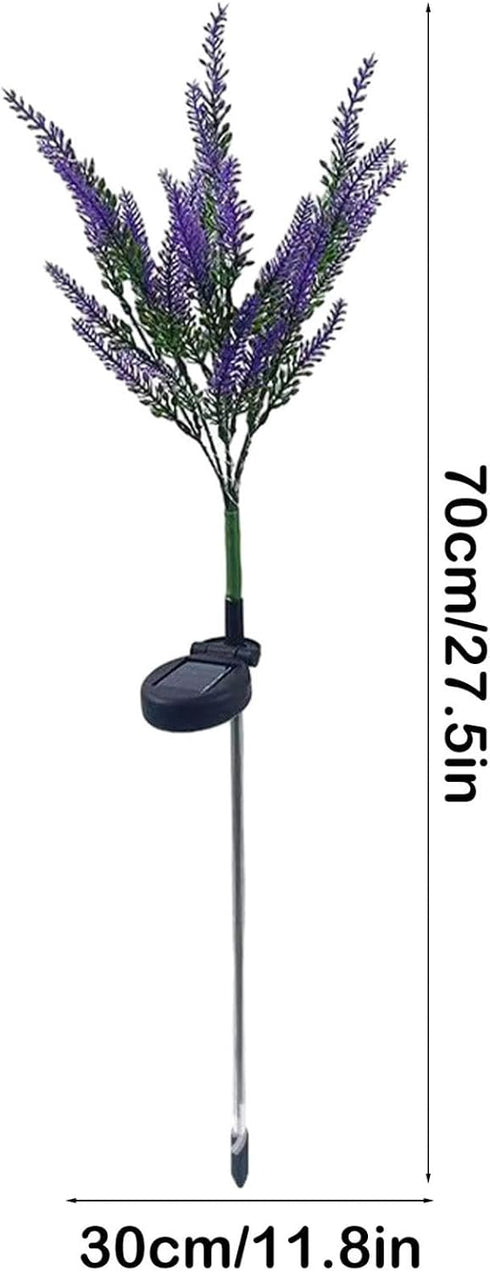 1 Pack Solar Lights Outdoor Waterproof Ground Inserted, Imitation Lavender Solar Garden Lights, Solar Pathway Lights