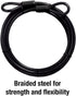 72DPF 15 1 Pack, Master Lock Steel Cable with Looped Ends, ft. Long, Black