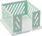 NatSumeBasics Mint Green Sticky Note Holder, Metal Post-it Note Holder, 3.5 x 3.5 Clear Acrylic Base Cube Dispenser for