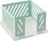 NatSumeBasics Mint Green Sticky Note Holder, Metal Post-it Note Holder, 3.5 x 3.5 Clear Acrylic Base Cube Dispenser for