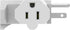 3 Plug Outlet Adapter (T-shaped), Heavy Duty Outlet Extender, Grounded Wall Adapter, Turn 1 to 3 Outlet, White