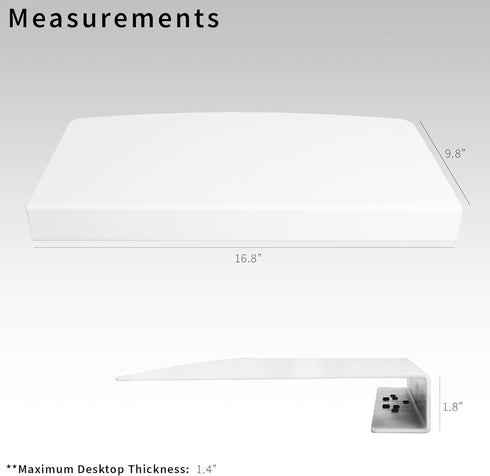 VIVO 17 inch Corner Desk Connector Platform for Mounting Under-Desk Keyboard Trays on L-Shaped Workstations