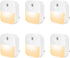 YRWXZYO 6 Pack Night Light Plug in, Warm White LED Nightlights with Smart