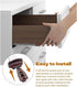 Metal Drawer Slide Replacement for Various Dressers and Nightstands, Drawer Track and Rail Kit with Metal Support Plate