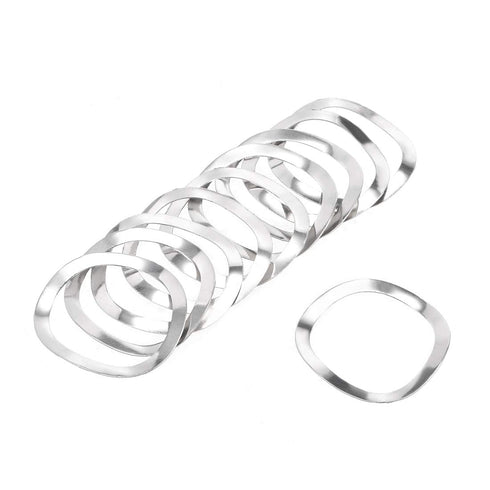 uxcell 10Pcs 304 Stainless Steel Wave Spring Washer - 0.98" x 1.22" x 0.01" for Screw Bolt