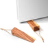 Wooden Door Stoppers, Acacia Wood Wedges with Heavy Duty Non-Skid Rubber Base (2 Pack)