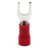 Baomain Red Insulated Fork Spade Wire Connector Electrical Crimp Terminal #8 USA Screw 16-22AWG (1000PCS)