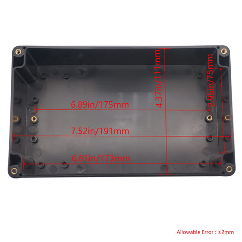 Project Box IP65 Waterproof Junction Box, Black ABS Plastic Electrical Boxes DIY Project Case Power Enclosure