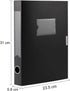 HUA JIE A4 Storage File Boxes Archives Cases, Foldable Plastic, File Folder, Thickened to 5.8cm,Large Capacity,Black(Pack of 4) by HUA JIE