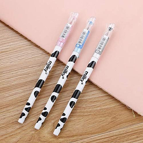 sencoo 12 Pack Colorful Cute Diamond Gel Pens, Candy Color Milky Cow Pens Set for Writing Kawaii Stationery