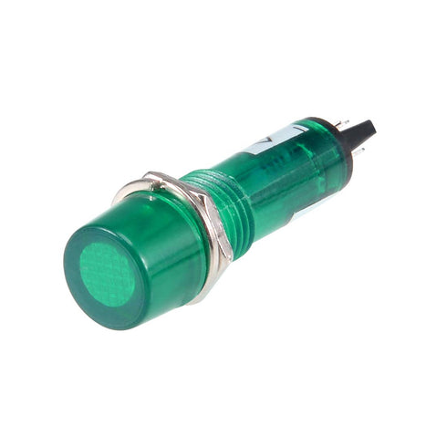 uxcell 10Pcs DC 24V Signal Indicator Dash Light, LED Bulbs XD10-3 Green, 10mm Panel Mount
