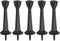QCAA Heavy Duty Solid Rigid Door Stop, 3", Zinc Die Cast, Matte Black, Made in Taiwan, 5 Pack