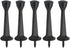 QCAA Heavy Duty Solid Rigid Door Stop, 3", Zinc Die Cast, Matte Black, Made in Taiwan, 5 Pack