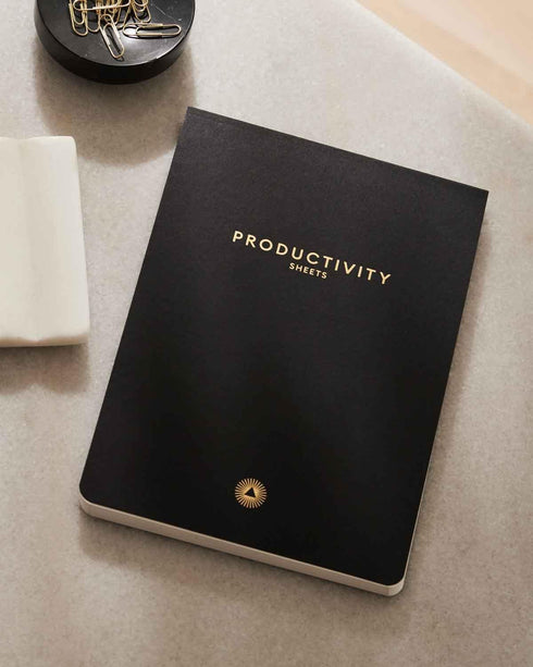 Intelligent Change 3-Month Productivity Planner Sheets and Tools for Time-Management, A5 Undated Sheets, Black