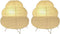 2 Pack Bedside Table Lamp Paper and Chrome Standing Lamp Room Decoration